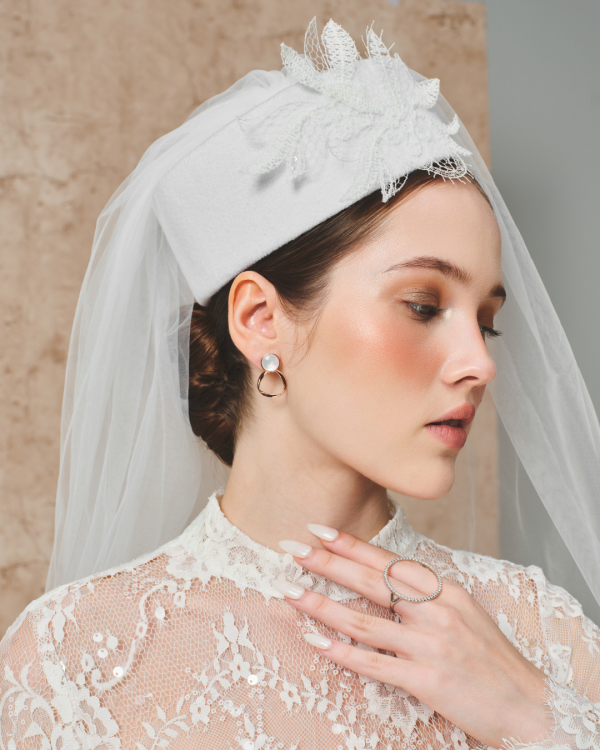 LACE PILLBOX HAT - Image 2