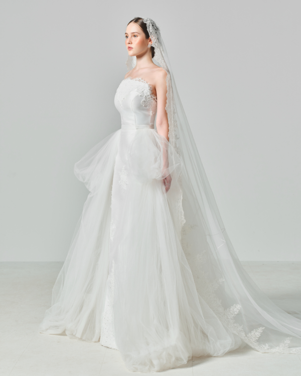 BEADED EDGE BRIDAL VEIL - Image 2