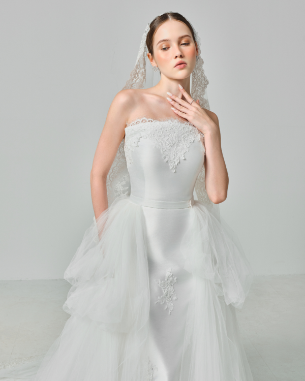 BEADED EDGE BRIDAL VEIL - Image 5